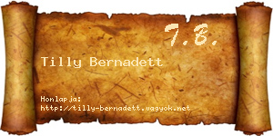 Tilly Bernadett névjegykártya